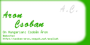 aron csoban business card